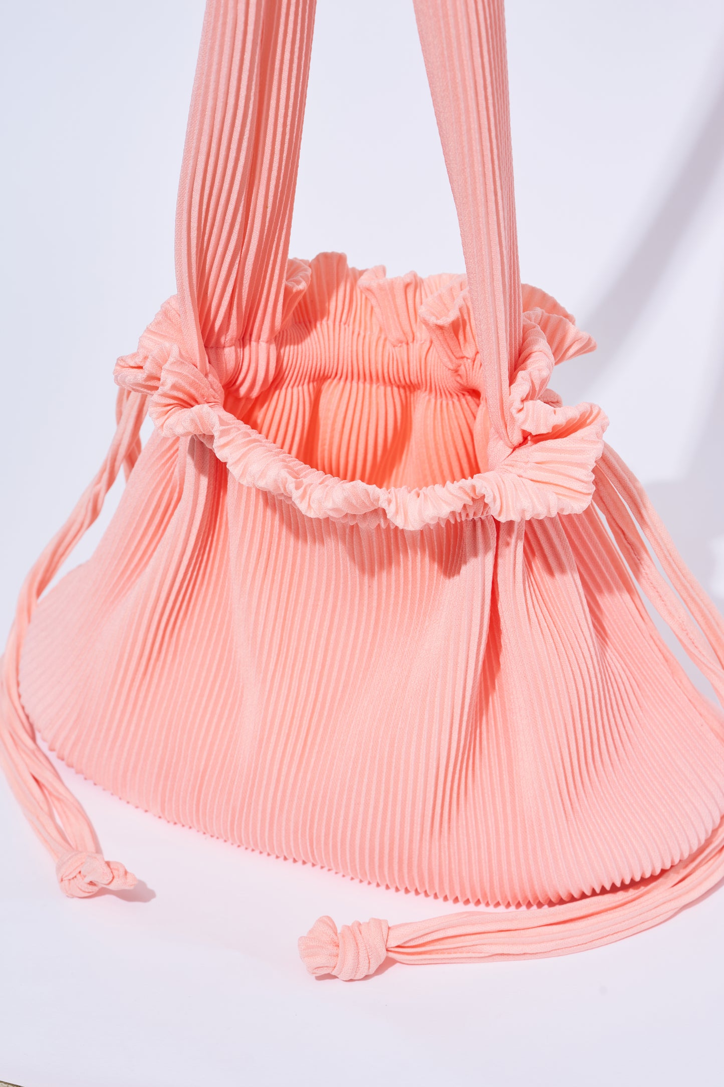 Pleated Dumpling Bag - Baby Pink