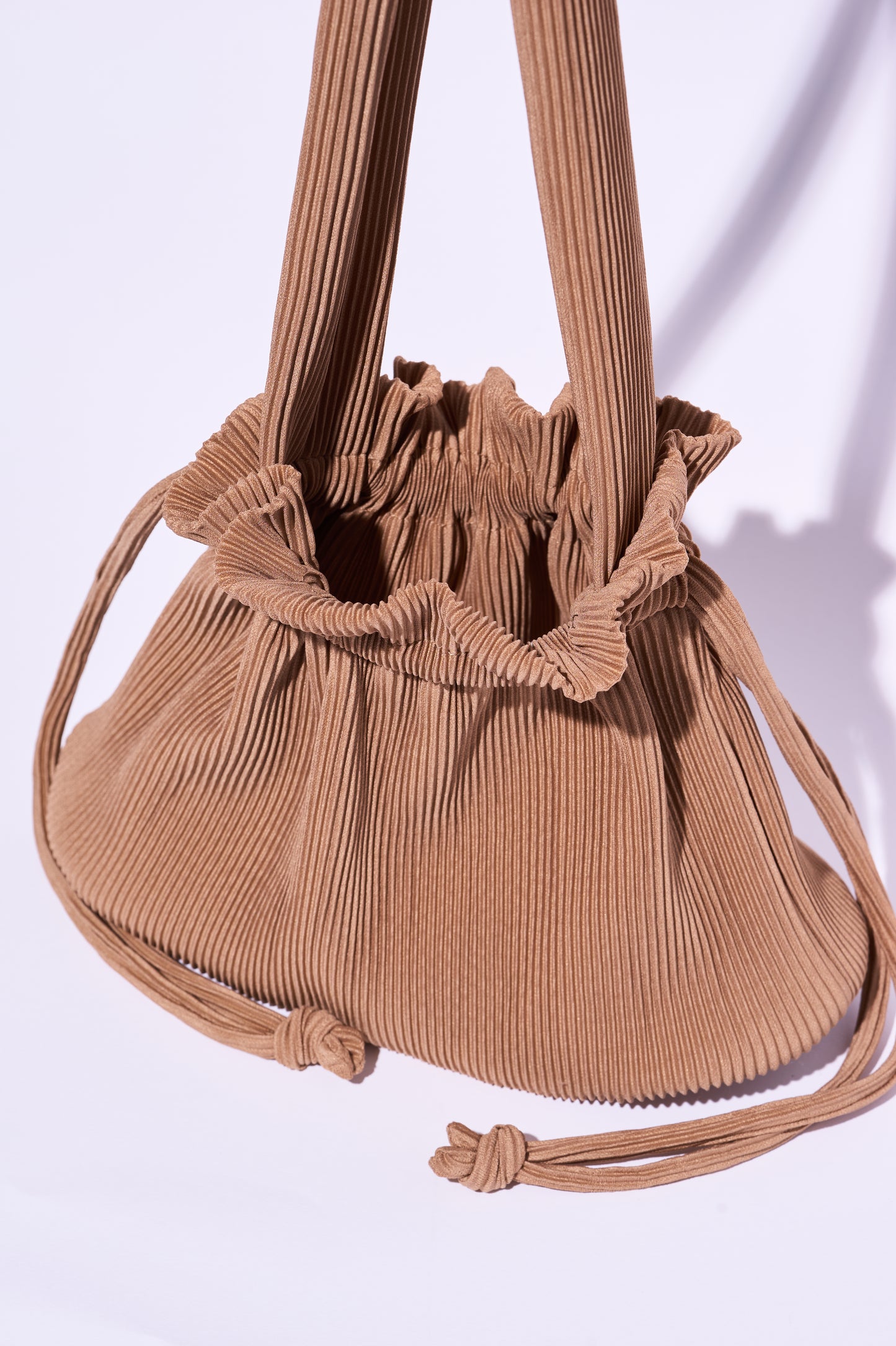 Pleated Dumpling Bag - Khaki