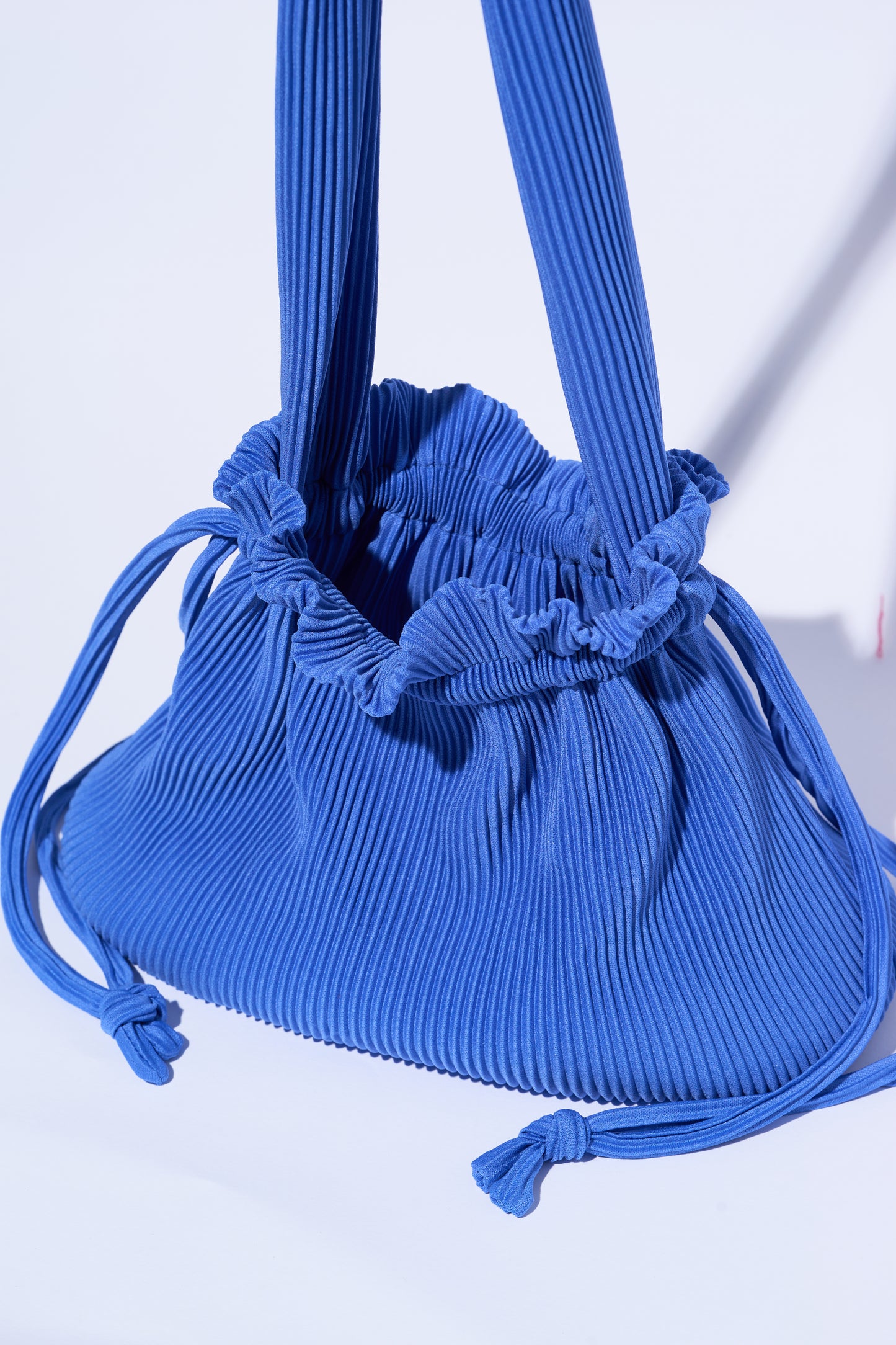 Pleated Dumpling Bag - Cornflower Blue