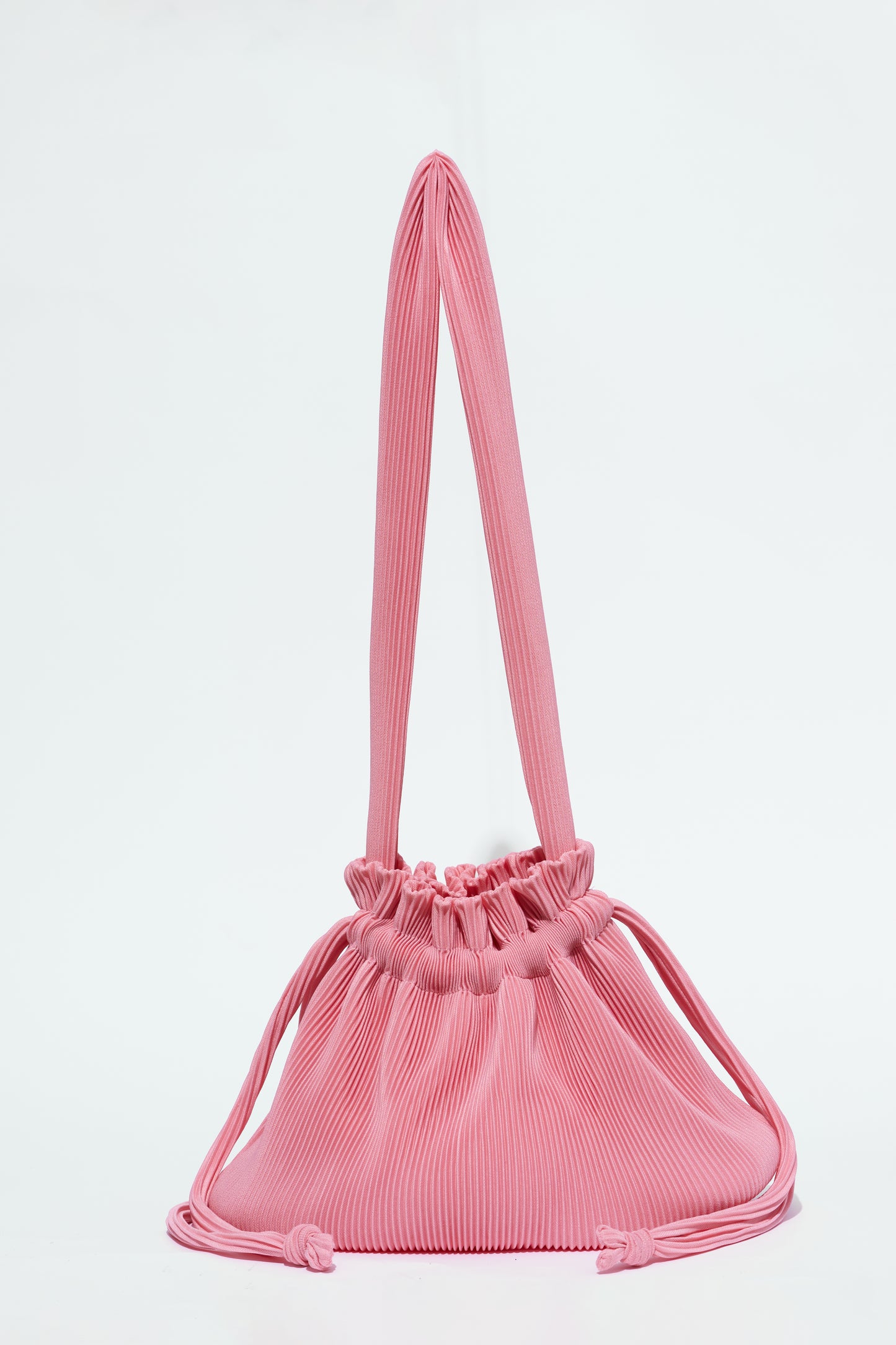 Pleated Dumpling Bag - Watermelon Pink
