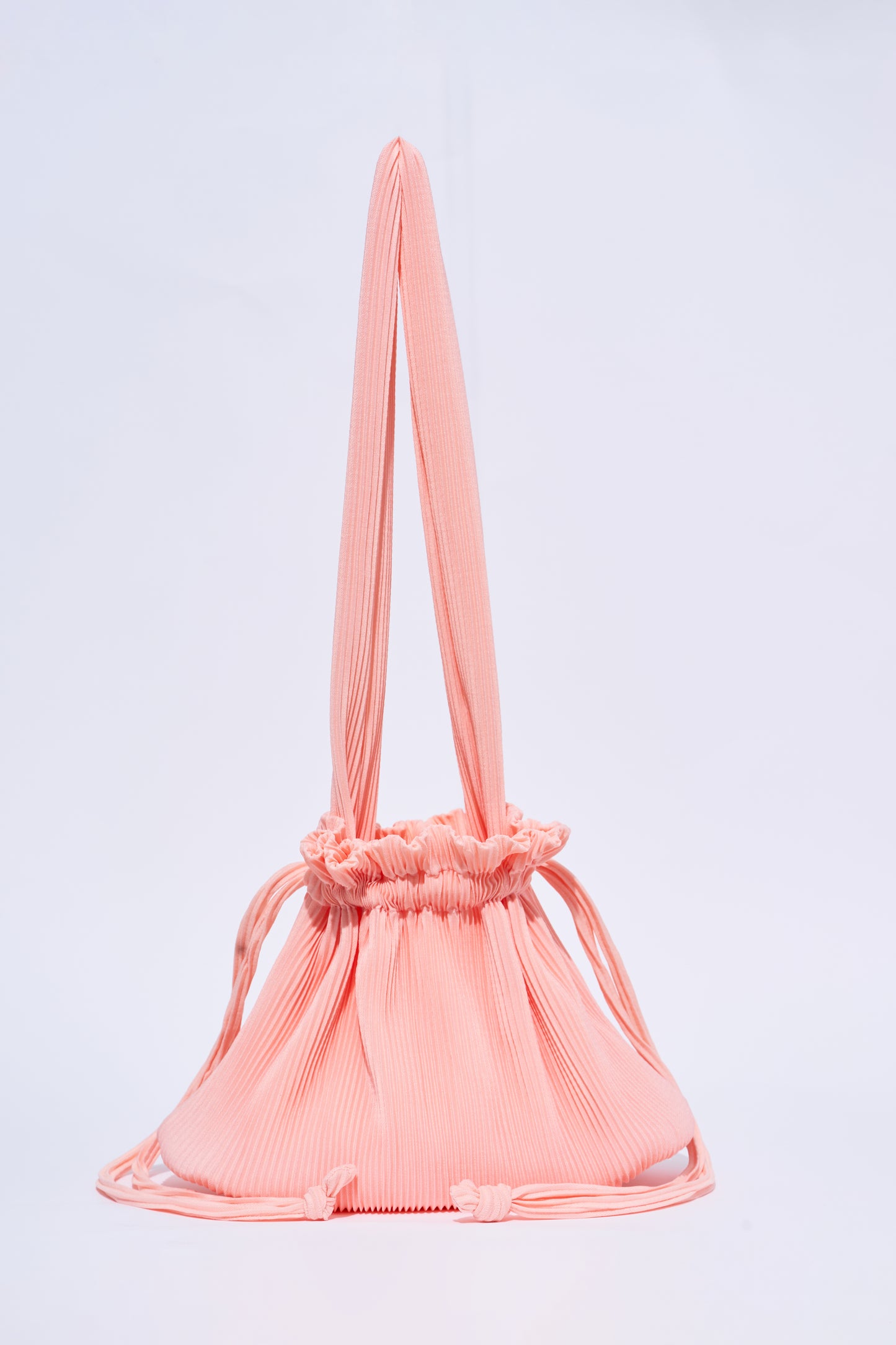 Pleated Dumpling Bag - Baby Pink