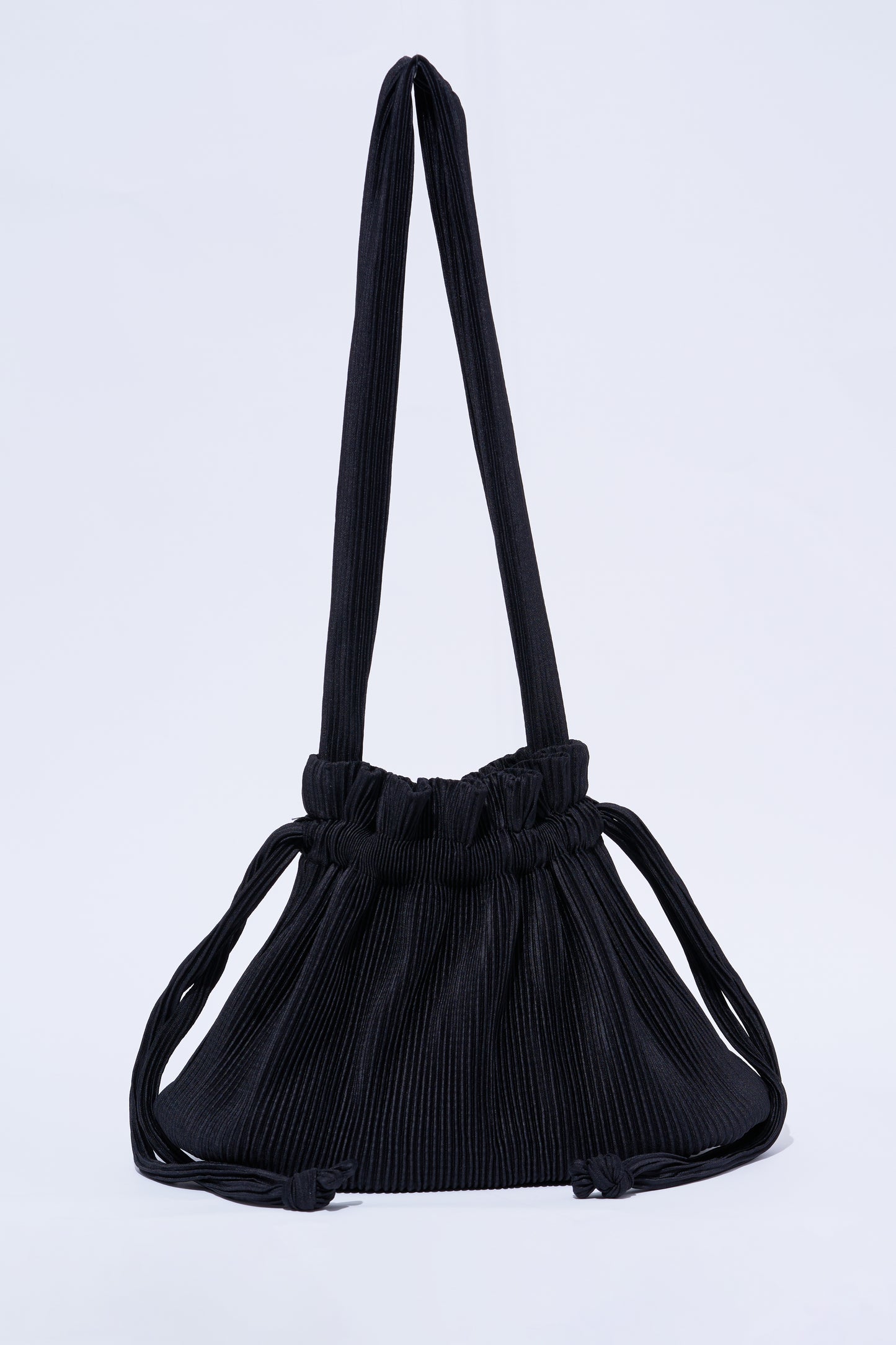 Pleated Dumpling Bag - Black