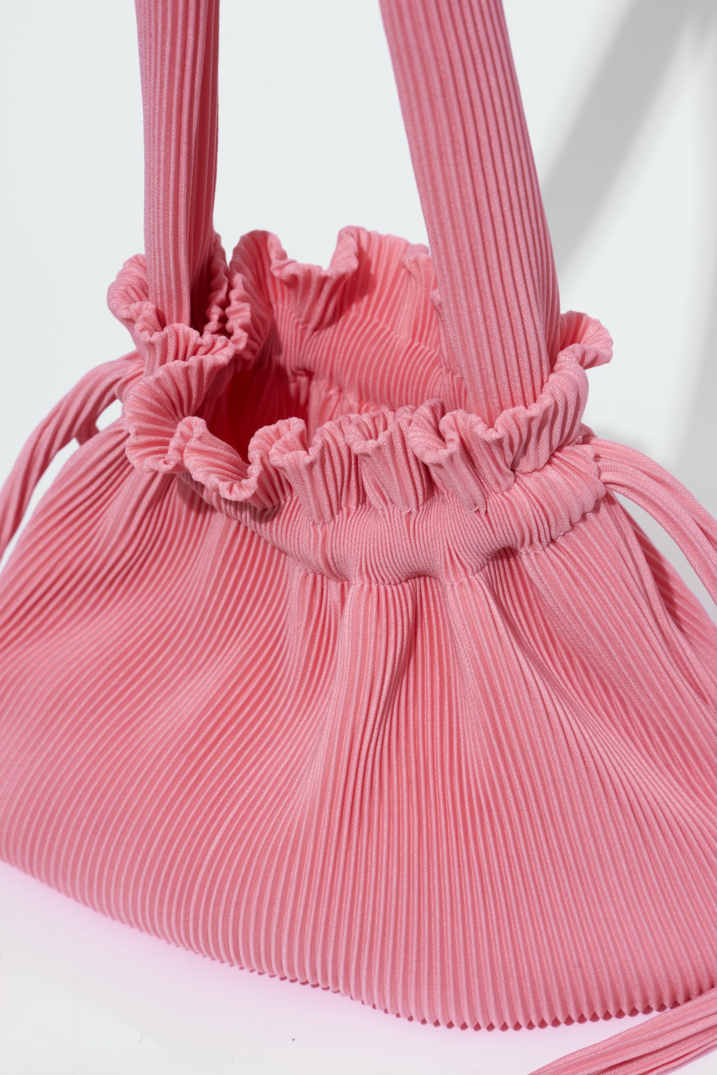 Pleated Dumpling Bag - Watermelon Pink