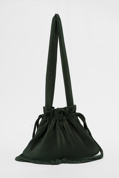 Pleated Dumpling Bag - Army Green