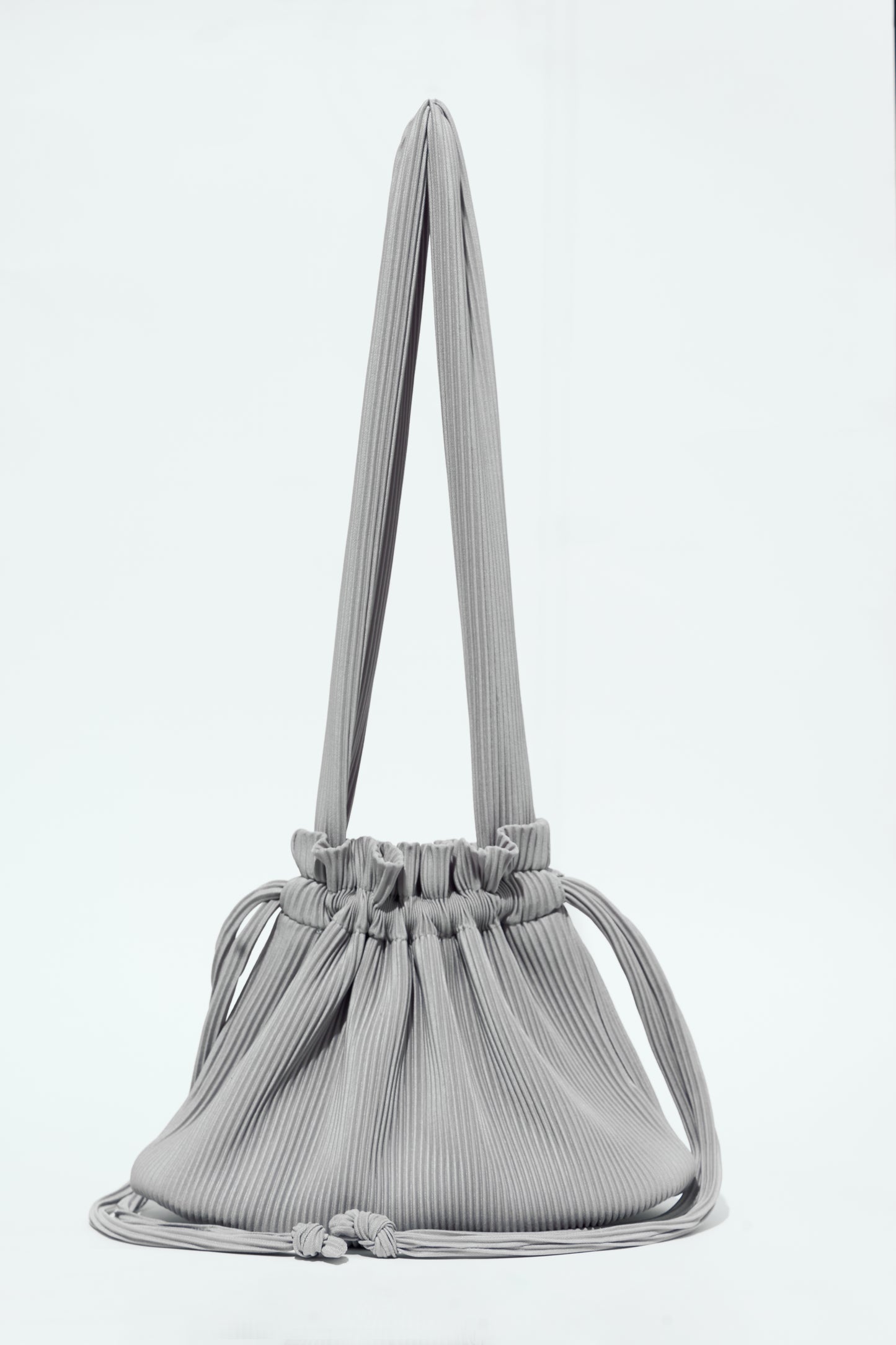 Pleated Dumpling Bag - Grey