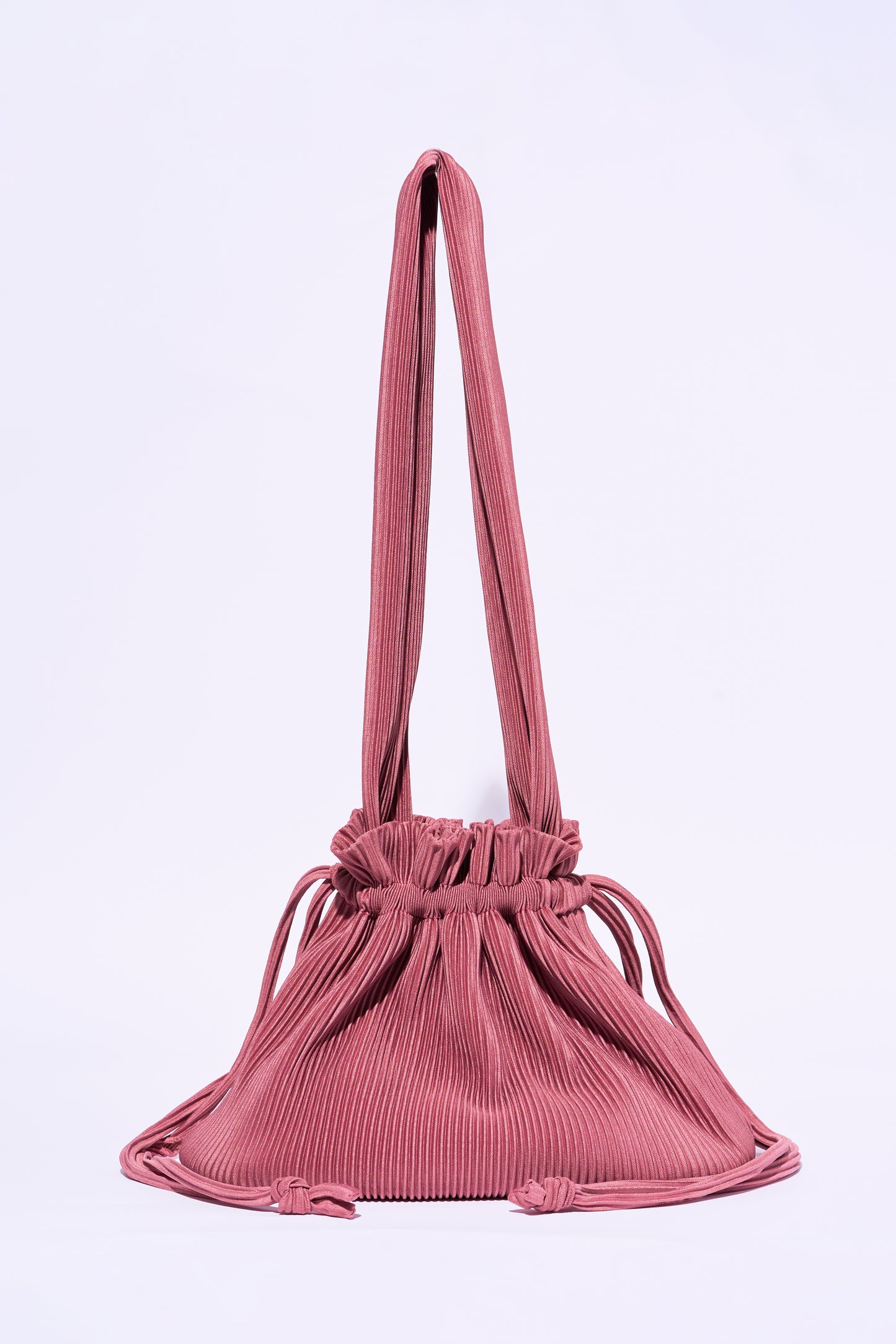 Pleated Dumpling Bag - Dusty Rose
