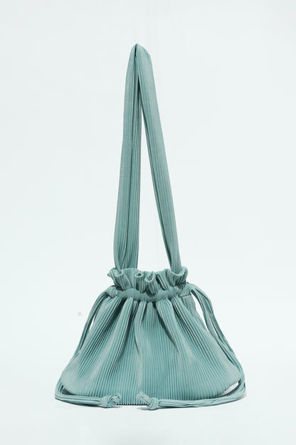 Pleated Dumpling Bag - Teal