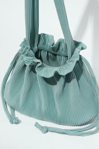 Pleated Dumpling Bag - Teal