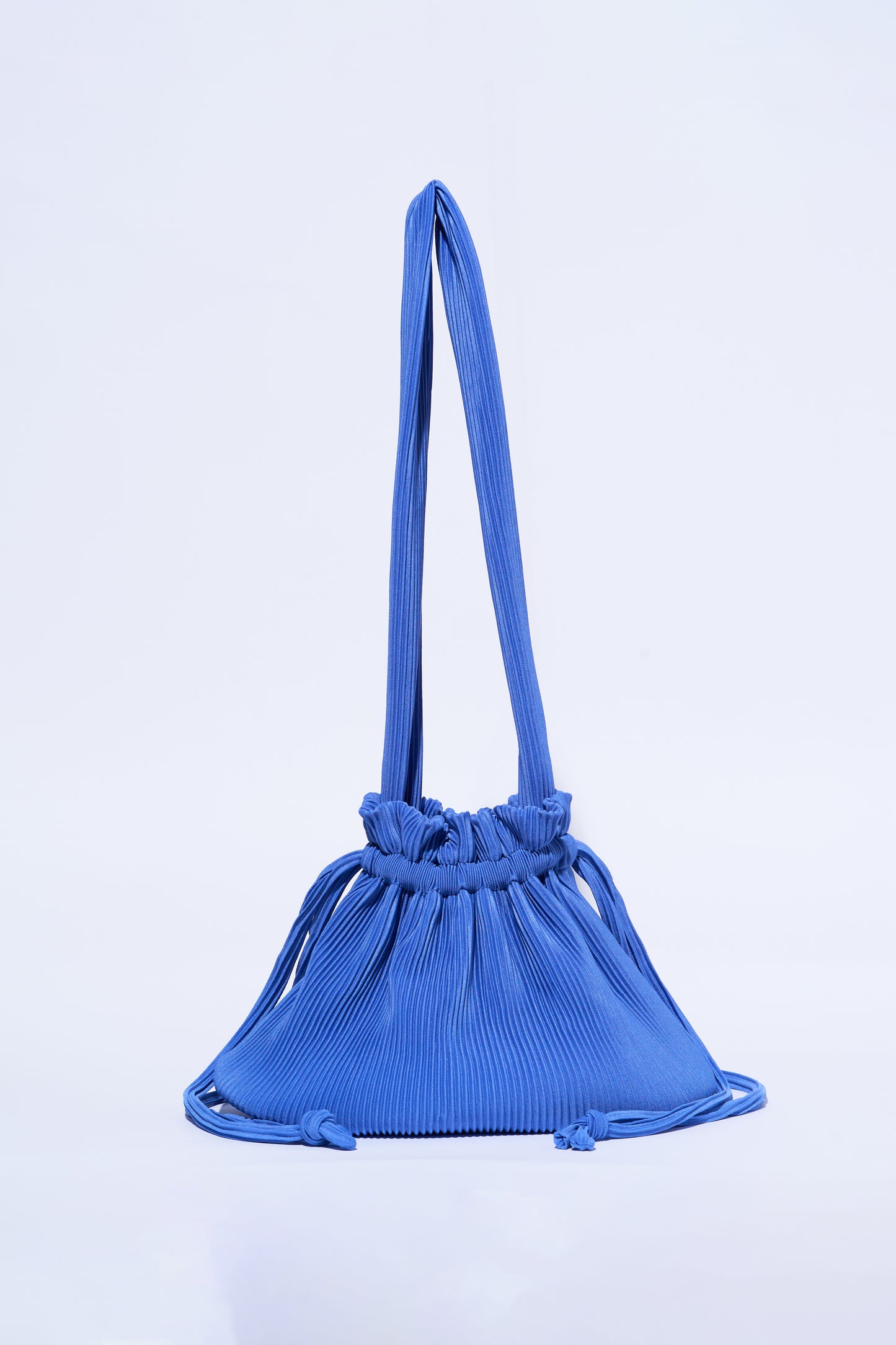 Pleated Dumpling Bag - Cornflower Blue