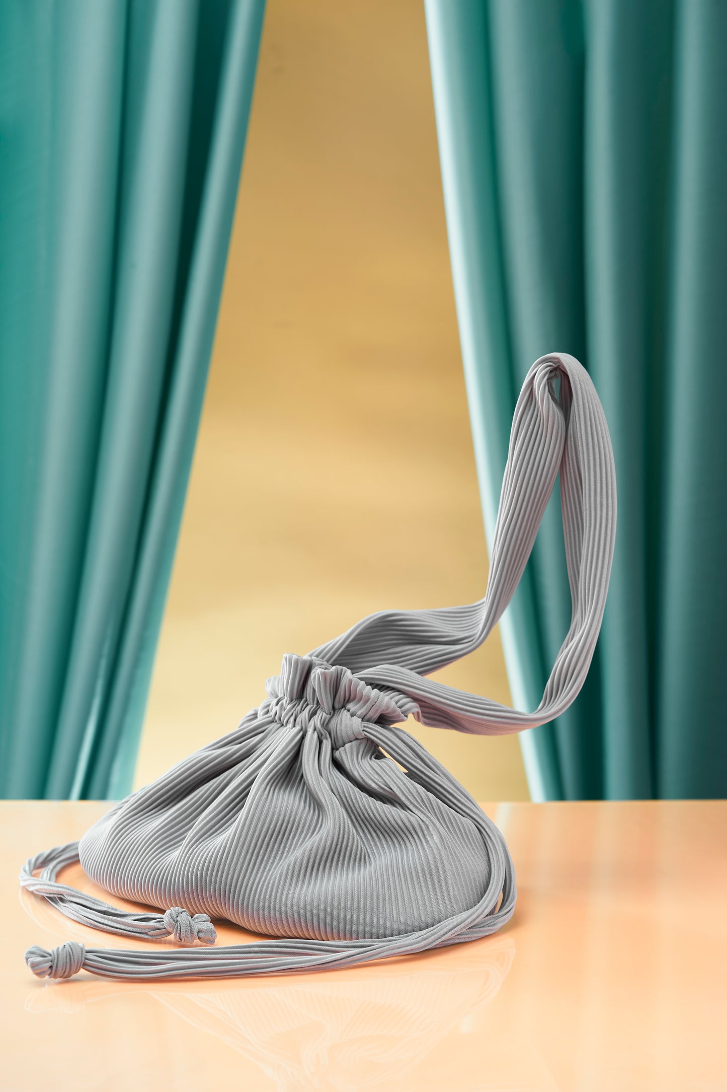 Pleated Dumpling Bag - Grey