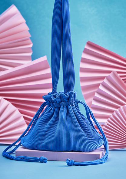 Pleated Dumpling Bag - Cornflower Blue